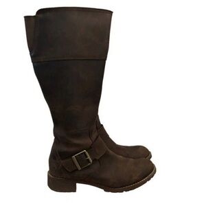 Timberlan Brown Leather Knee-High Boots